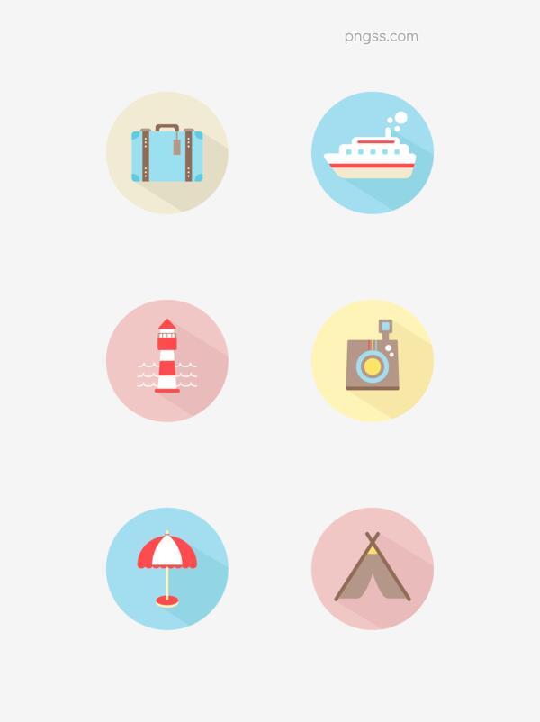 旅行主题手机app图标小清新iconpng搜索网 精选免抠素材 透明png图片分享下载 Pngss Com