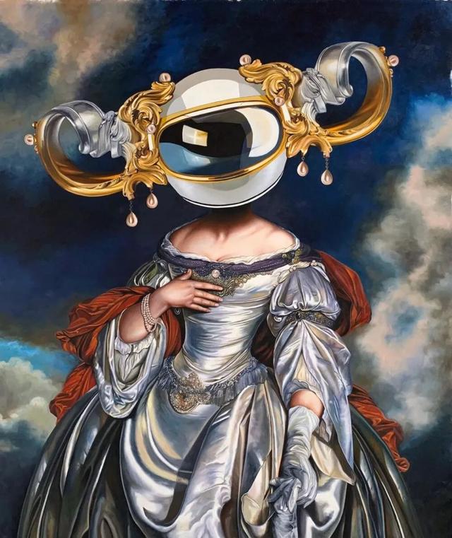 巴西艺术家luciocarvalho的反思肖像画作