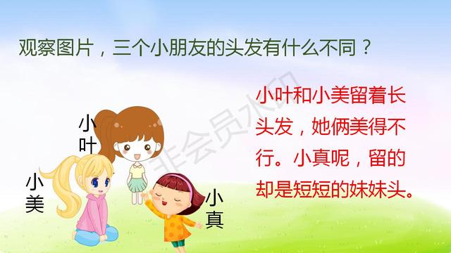 【小真的长头发】教学内容预习